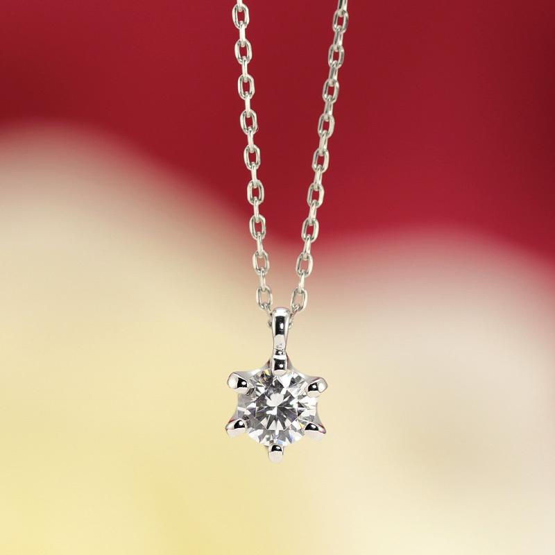 K18 YG/WG/PG ダイヤモンド 0.28ct【Hカラー/SIクラス】ペンダント ネックレス ダイヤ ゴールド 18金 カラーは選べる プレゼント 記念日の画像