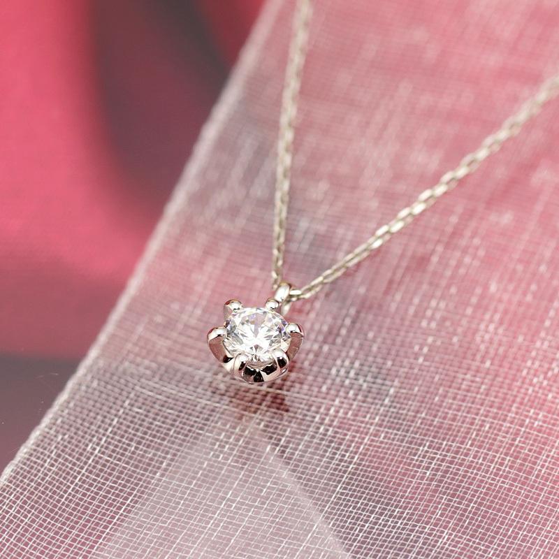 K18 YG/WG/PG ダイヤモンド 0.28ct【Hカラー/SIクラス】ペンダント ネックレス ダイヤ ゴールド 18金 カラーは選べる プレゼント 記念日の画像