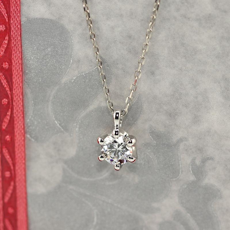K18 YG/WG/PG ダイヤモンド 0.28ct【Hカラー/SIクラス】ペンダント ネックレス ダイヤ ゴールド 18金 カラーは選べる プレゼント 記念日の画像