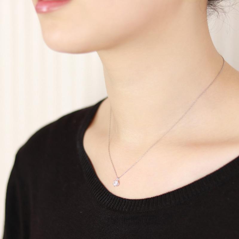 K18 YG/WG/PG ダイヤモンド 0.28ct【Hカラー/SIクラス】ペンダント ネックレス ダイヤ ゴールド 18金 カラーは選べる プレゼント 記念日の画像