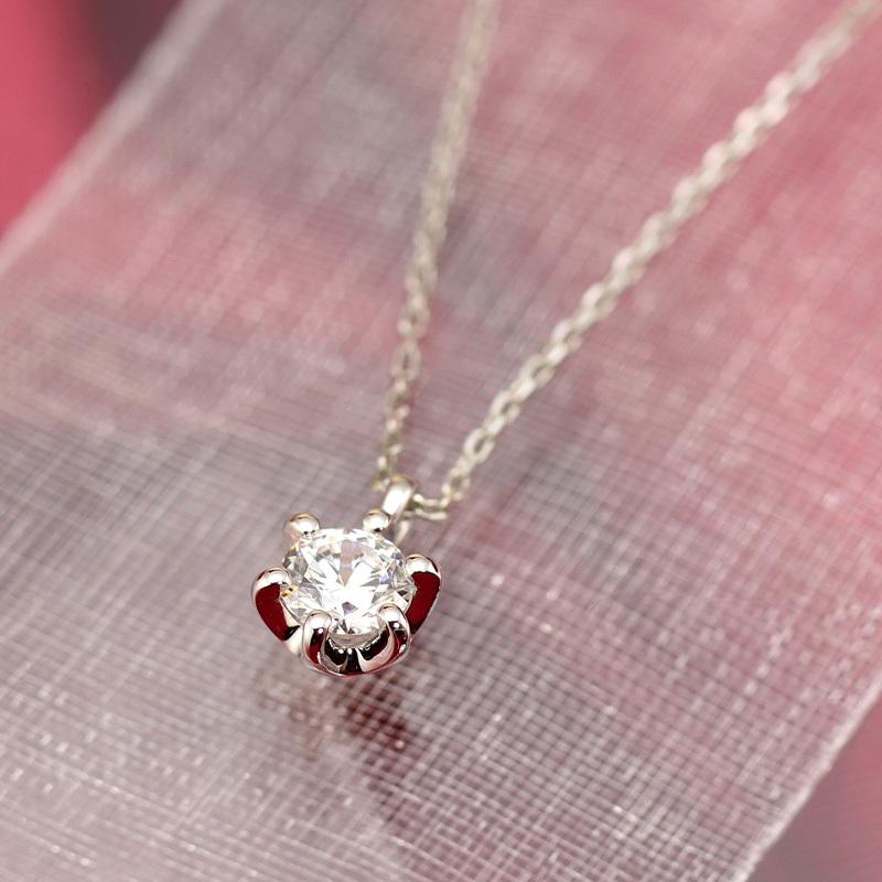 K18 YG/WG/PG ダイヤモンド 0.38ct【Hカラー/SIクラス】ペンダント ネックレス 一粒 ダイヤ ゴールド 18金 カラーは選べる プレゼント 記念日の画像