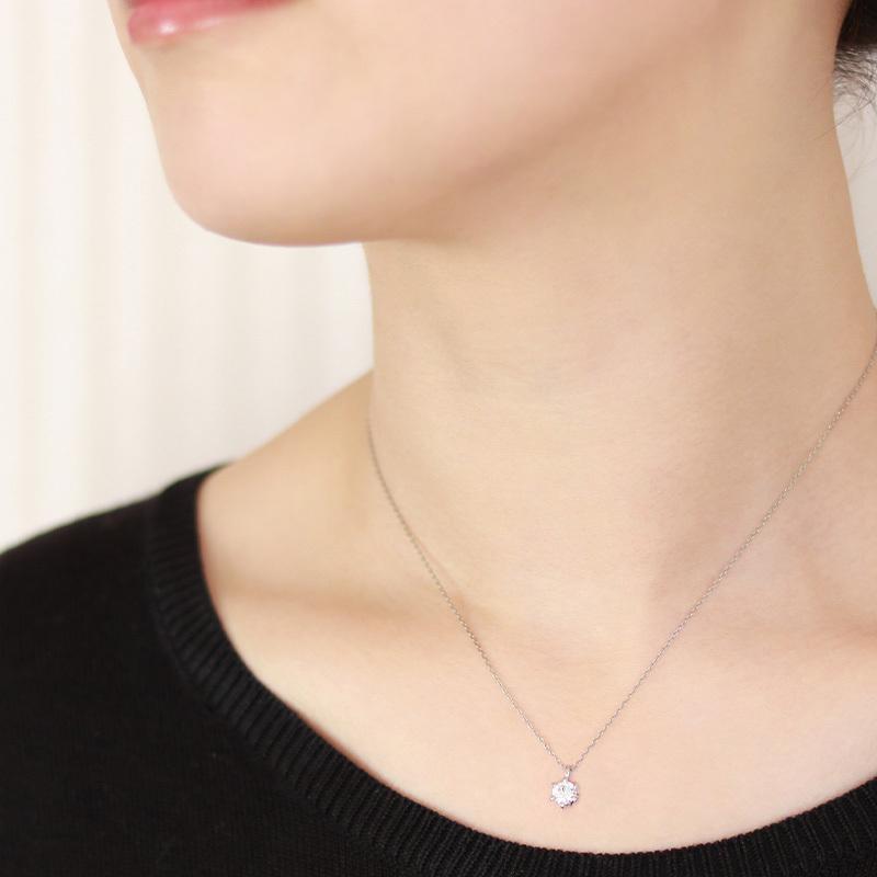 K18 YG/WG/PG ダイヤモンド 0.38ct【Hカラー/SIクラス】ペンダント ネックレス 一粒 ダイヤ ゴールド 18金 カラーは選べる プレゼント 記念日の画像
