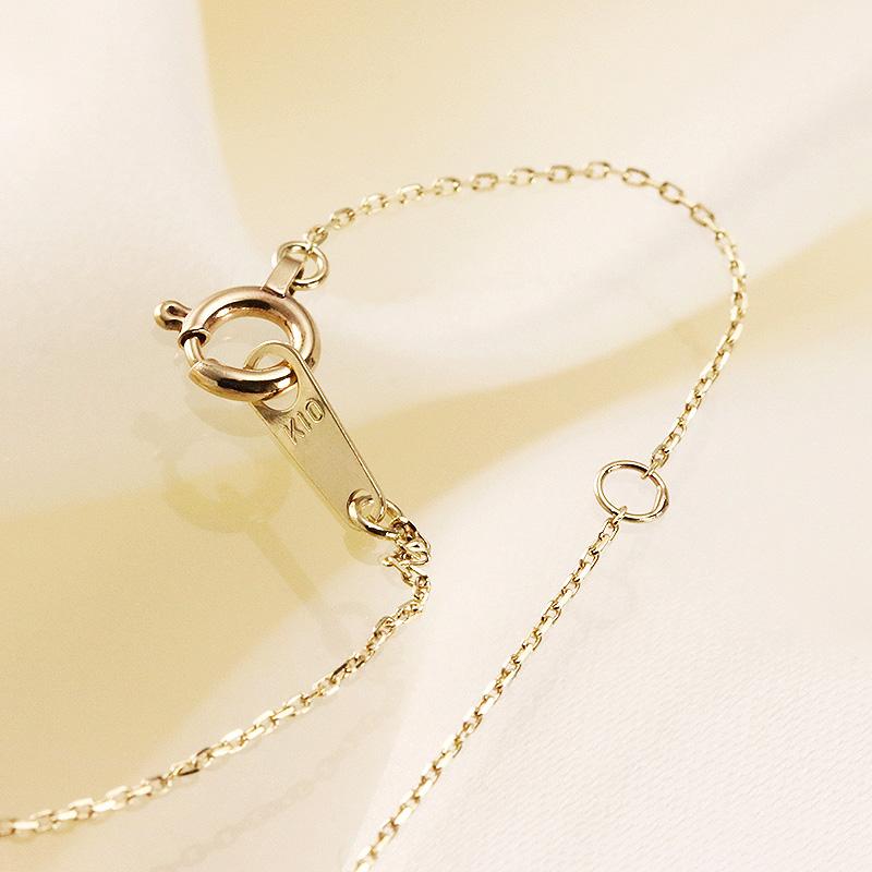 K18 YG/WG/PG ダイヤモンド 0.08ct フラワー ライン ペンダント ネックレス ダイヤ ゴールド カラーは選べる 18金 プレゼント 花 クリスマス お守りの画像