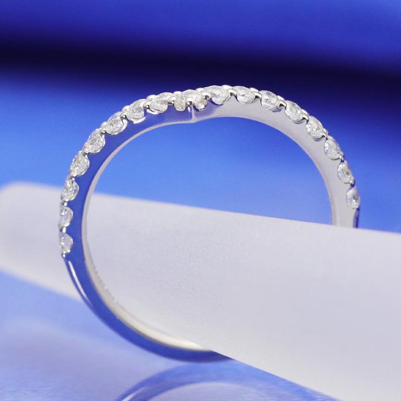 ダイヤモンド エタニティ リング プラチナ pt950 0.30ct ダイヤ 指輪 Hカラー・SIクラス Vライン V字の画像