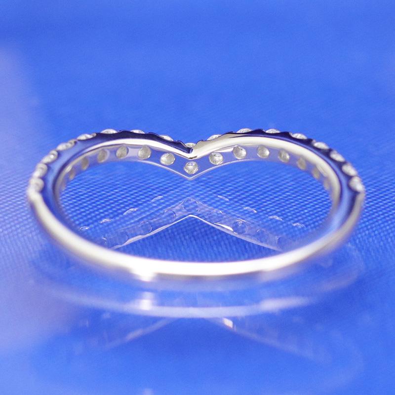 ダイヤモンド エタニティ リング プラチナ pt950 0.30ct ダイヤ 指輪 Hカラー・SIクラス Vライン V字の画像