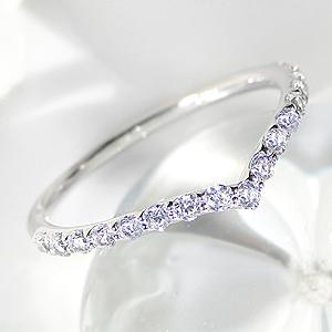ダイヤモンド エタニティ リング プラチナ pt950 0.30ct ダイヤ 指輪 Hカラー・SIクラス Vライン V字の画像