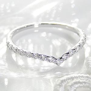 ダイヤモンド エタニティ リング プラチナ pt950 0.30ct ダイヤ 指輪 Hカラー・SIクラス Vライン V字の画像