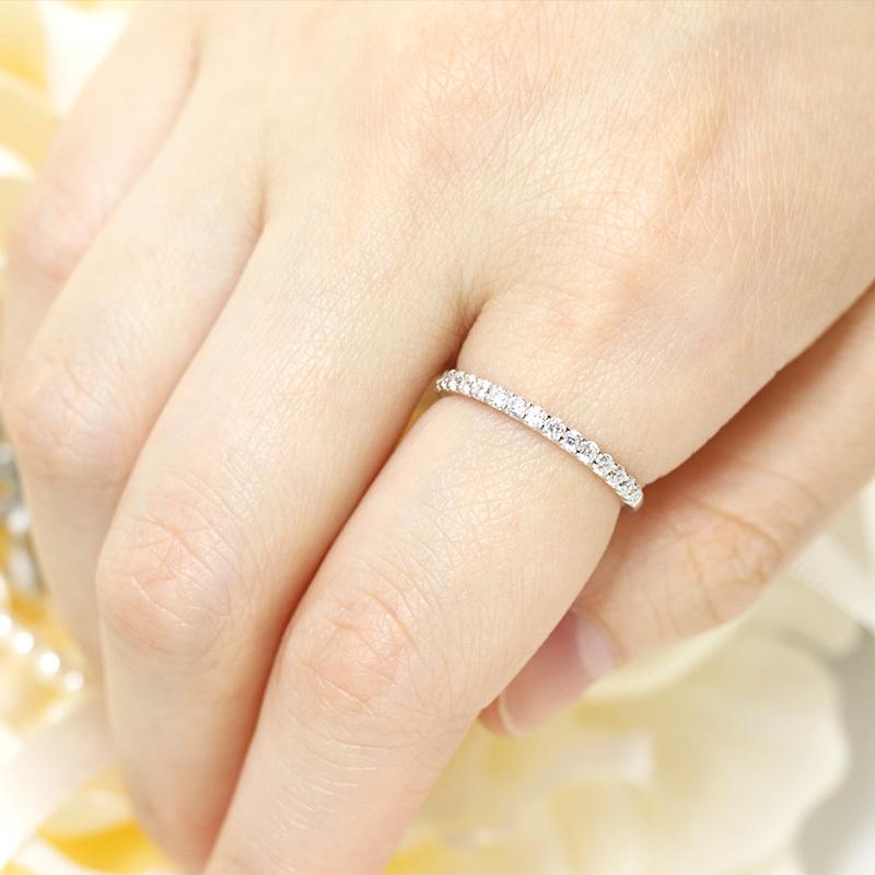 ダイヤモンド エタニティ リング プラチナ pt950 0.30ct ダイヤ 指輪 Hカラー SIクラスの画像