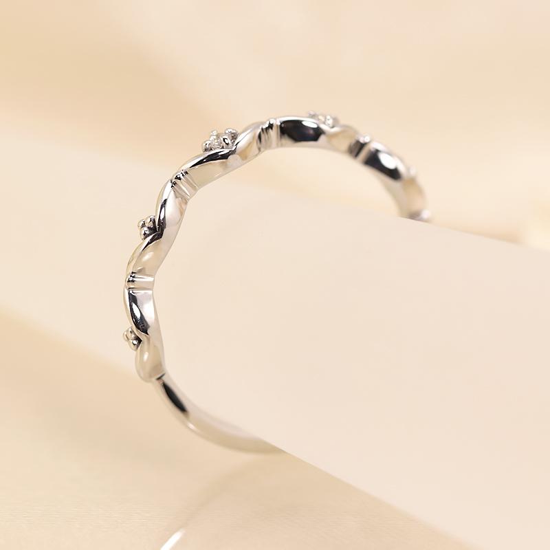 K10 ダイヤモンド ミルフィーユリングリング 0.03ct WG/PG/YG ゴールド 指輪 レディース ギフト プレゼント 人気 重ね着け ダイヤの画像