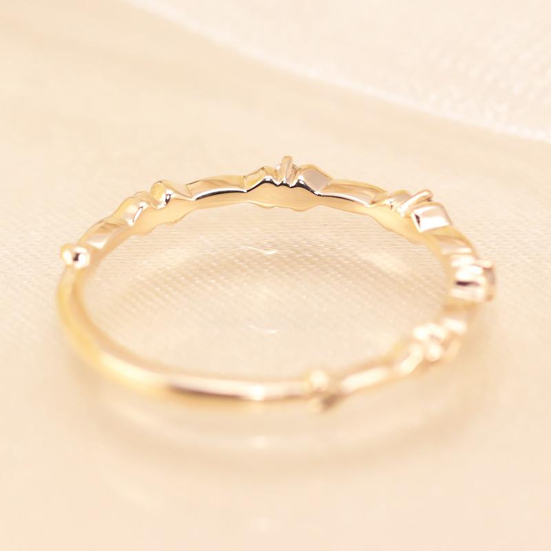 ダイヤモンド リング K10 YG PG WG イエロー ピンク ホワイト ゴールド 0.02ct  ダイヤ 指輪 エタニティ 10金 カラーは選べる3色の画像