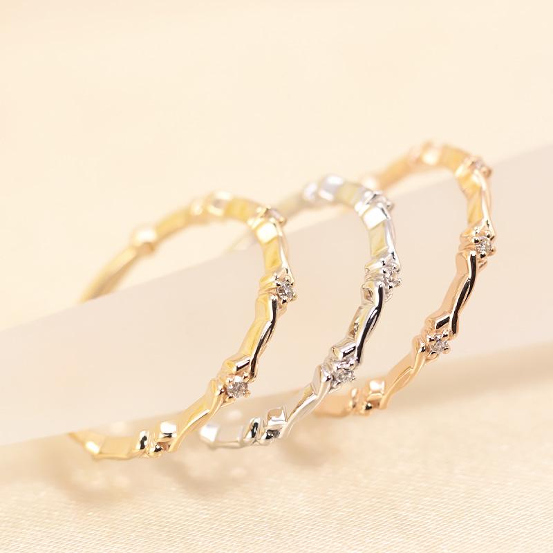 ダイヤモンド リング K10 YG PG WG イエロー ピンク ホワイト ゴールド 0.02ct  ダイヤ 指輪 エタニティ 10金 カラーは選べる3色の画像