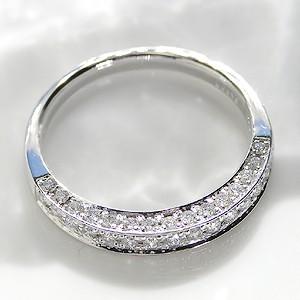 ダイヤモンド リング プラチナ pt950 0.4ctUP パヴェ ダイヤ 指輪 Hカラー SIクラス エタニティの画像