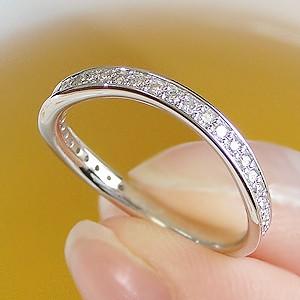 ダイヤモンド エタニティ リング プラチナ pt950 0.20ct ダイヤ 指輪 Hカラー・SIクラス ウェーブの画像