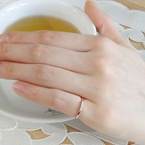 K18 0.05ct ピンキー リング ダイヤモンド エタニティ PG WG ピンク ホワイト イエロー ゴールド ダイヤ 指輪 18金 ピンキー Hカラークラス・SIクラスの画像