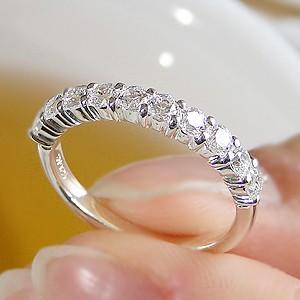 ダイヤモンド エタニティ リング プラチナ pt950 0.7ct ダイヤ 指輪 Hカラー SIクラス テンダイヤ 10ダイヤの画像