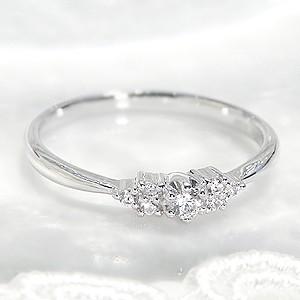 ダイヤモンド リング プラチナ pt950 0.11ct ダイヤ 指輪 Hカラー SIクラス 7粒 :jdr0053:Jeweluce