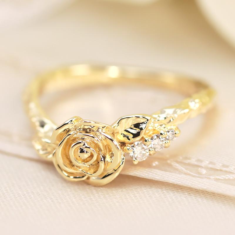Jeweluce（ジュエルーチェ） 薔薇 ダイヤモンド エタニティ リング