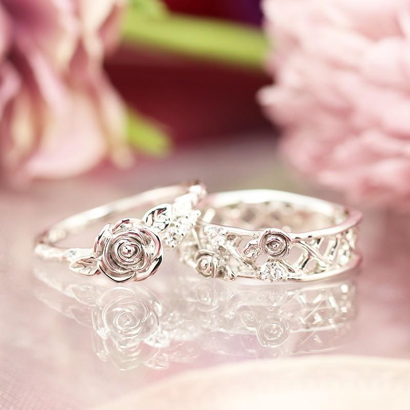 Jeweluce（ジュエルーチェ） 薔薇 ダイヤモンド エタニティ リング