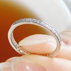 ダイヤモンド フルエタニティ リング プラチナ pt950 0.3ct ダイヤ 指輪 Hカラー SIクラス フチありの画像