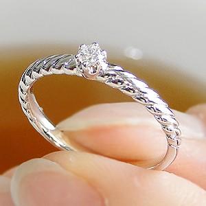 Jeweluce ダイヤモンド リング プラチナ pt950 0.06ct 一粒 ダイヤ  