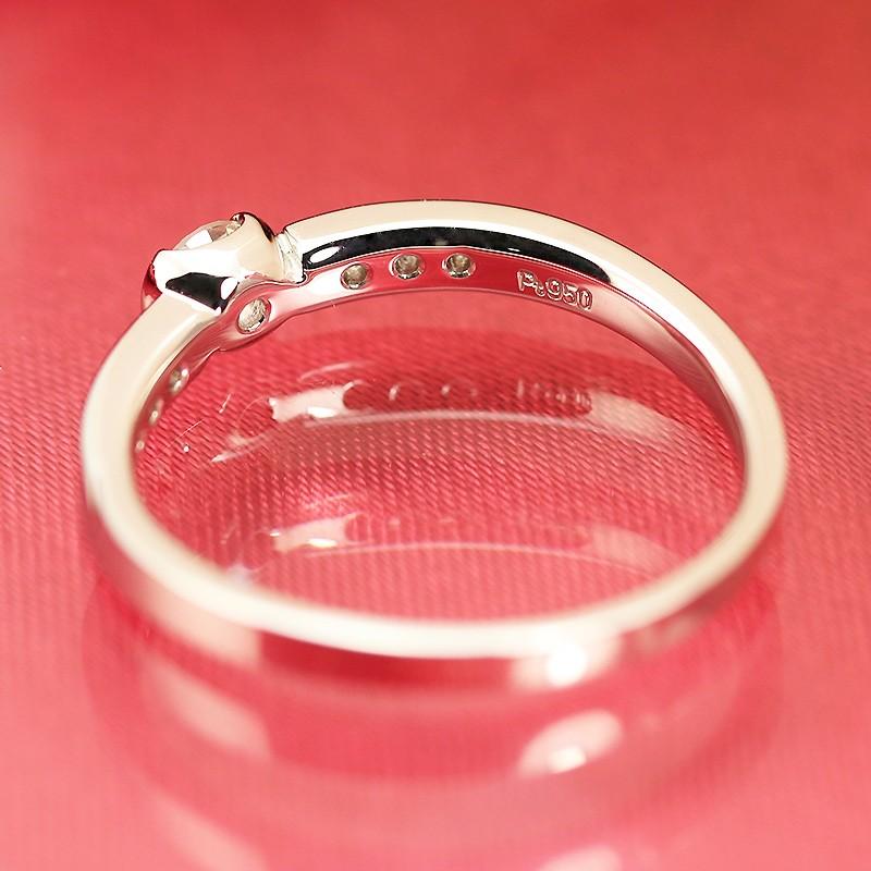 ダイヤモンド リング プラチナ pt950 0.2ct ウェーブ ダイヤ 指輪 エタニティ 人気 爆買の画像