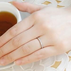 ダイヤモンド フルエタニティ リング ミル打ち プラチナ pt950 0.3ct ダイヤ 指輪 Hカラー SIクラス フチありの画像