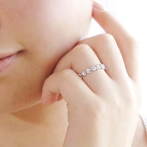 ダイヤモンド エタニティ リング プラチナ pt950 0.5ct ダイヤ 指輪 Hカラー SIクラス テンダイヤ 10ダイヤの画像