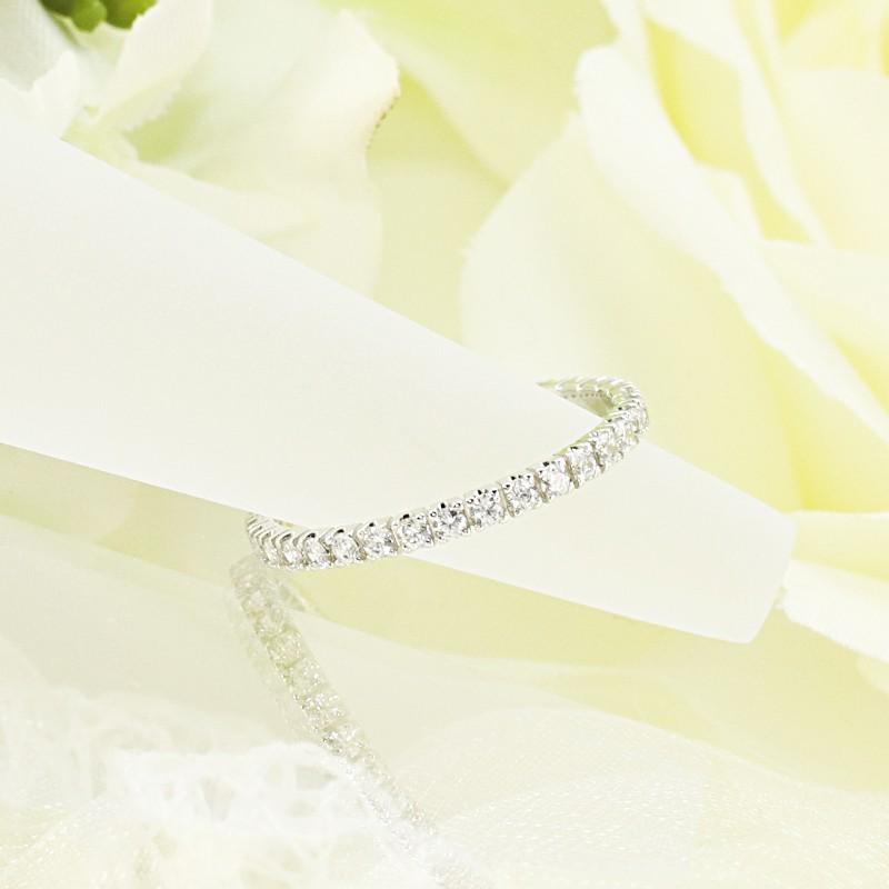 ダイヤモンド フルエタニティ リング プラチナ pt950 0.5ct ダイヤ 指輪 エーデル 【Hカラー SI〜VSクラス】華奢 爆買の画像