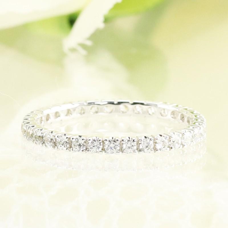 ダイヤモンド フルエタニティ リング プラチナ pt950 0.5ct ダイヤ 指輪 エーデル 【Hカラー SI〜VSクラス】華奢 爆買の画像