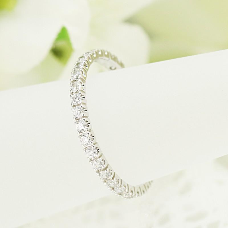 ダイヤモンド フルエタニティ リング プラチナ pt950 0.5ct ダイヤ 指輪 エーデル 【Hカラー SI〜VSクラス】華奢 爆買の画像