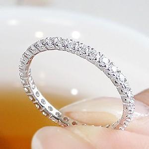 ダイヤモンド フルエタニティ リング プラチナ pt950 0.5ct ダイヤ 指輪 エーデル 【Hカラー SI〜VSクラス】華奢 爆買の画像
