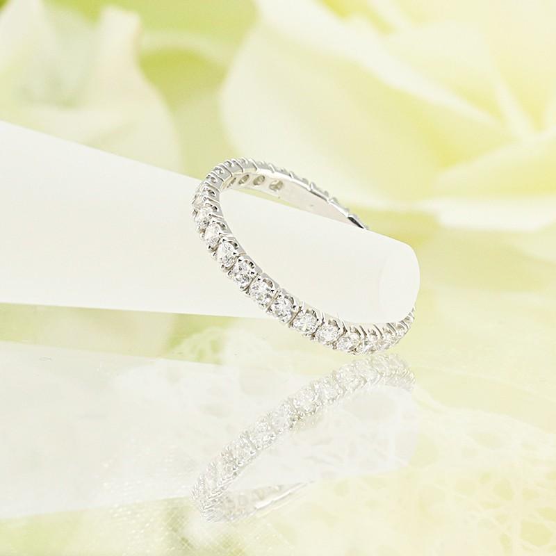 ダイヤモンド フルエタニティ リング エーデル プラチナ pt950 0.7ct ダイヤ 指輪【Hカラー SI〜VSクラス】華奢 爆買の画像