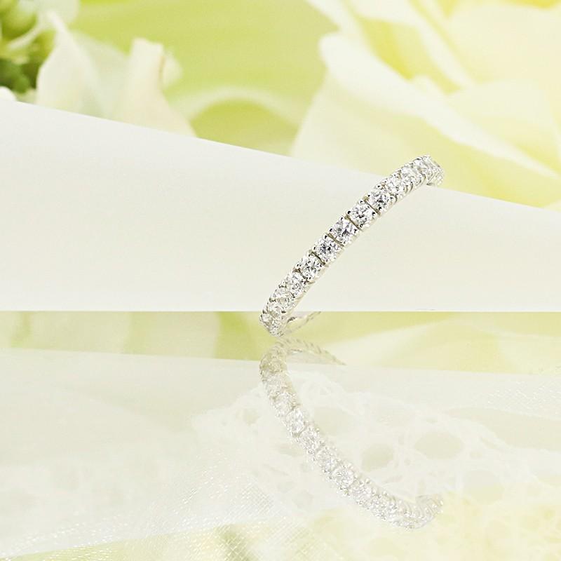 ダイヤモンド フルエタニティ リング エーデル プラチナ pt950 0.7ct ダイヤ 指輪【Hカラー SI〜VSクラス】華奢 爆買の画像