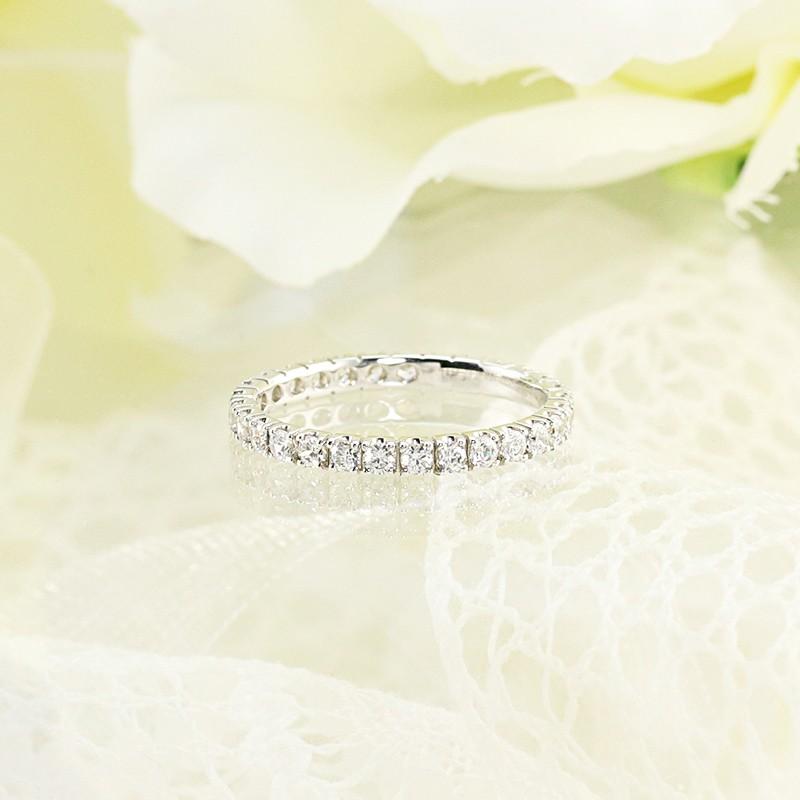 ダイヤモンド フルエタニティ リング エーデル プラチナ pt950 0.7ct ダイヤ 指輪【Hカラー SI〜VSクラス】華奢 爆買の画像