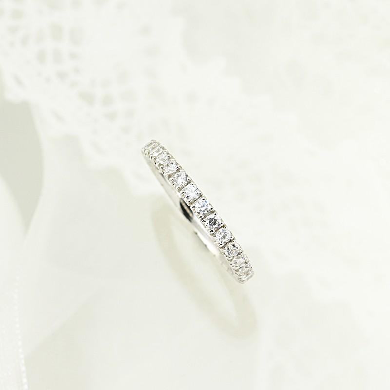 ダイヤモンド フルエタニティ リング エーデル プラチナ pt950 0.7ct ダイヤ 指輪【Hカラー SI〜VSクラス】華奢 爆買の画像
