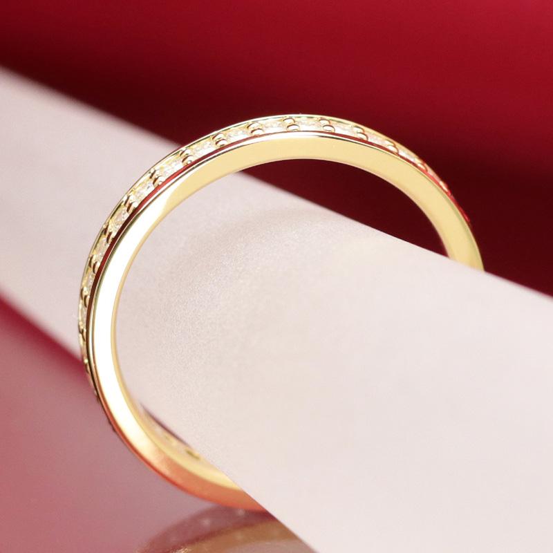 ダイヤモンド フルエタニティ リング K18YG ゴールド 0.5ct ダイヤ 指輪 Hカラー SIクラス フチあり 18金の画像