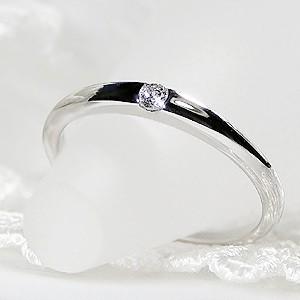 ダイヤモンド リング プラチナ pt950 0.03ct 一粒 ピンキー シンプル ダイヤ 指輪 Hカラー SIクラス 爪なしの画像