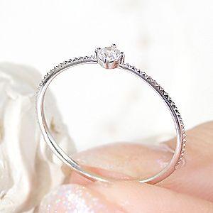 ダイヤモンド リング プラチナ pt950 0.06ct 一粒  ダイヤ 華奢 指輪 Hカラー SIクラス H&C 爆買の画像