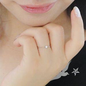 ダイヤモンド リング プラチナ pt950 0.06ct 一粒  ダイヤ 華奢 指輪 Hカラー SIクラス H&C 爆買の画像