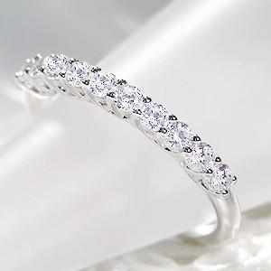 ダイヤモンド エタニティ リング プラチナ pt950 0.50ct ダイヤ 指輪 Hカラー SIクラス テンダイヤ 10ダイヤの画像