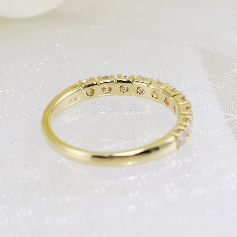 K18YG  0.50ct  ダイヤモンド エタニティ リング  ゴールド  ダイヤ 指輪 Hカラー SIクラス 18金 テンダイヤ 10ダイヤ 爆買の画像