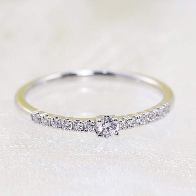 ダイヤモンド リング K18YG PG WG ゴールド 0.15ct  ダイヤ 指輪 Hカラー SIクラス エタニティ カラーは選べる3カラーの画像