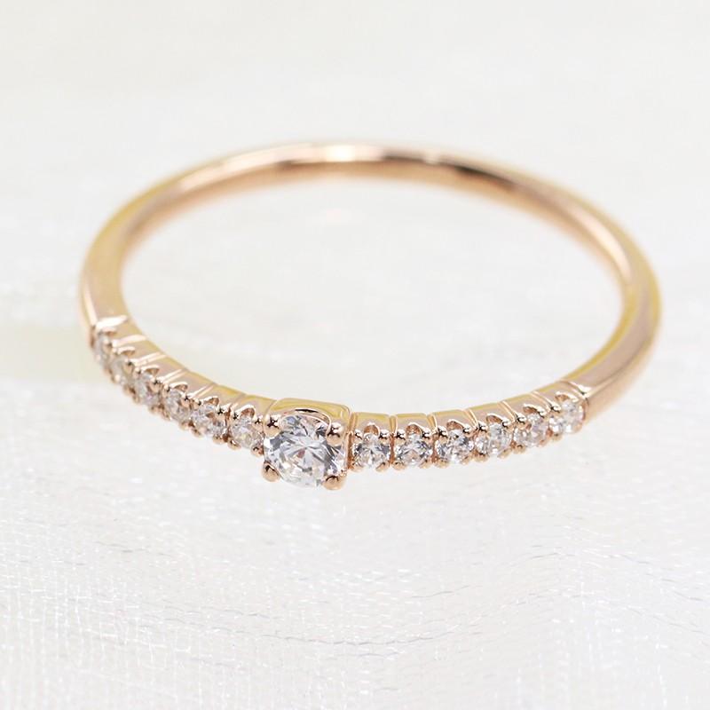 ダイヤモンド リング K18YG PG WG ゴールド 0.15ct  ダイヤ 指輪 Hカラー SIクラス エタニティ カラーは選べる3カラーの画像