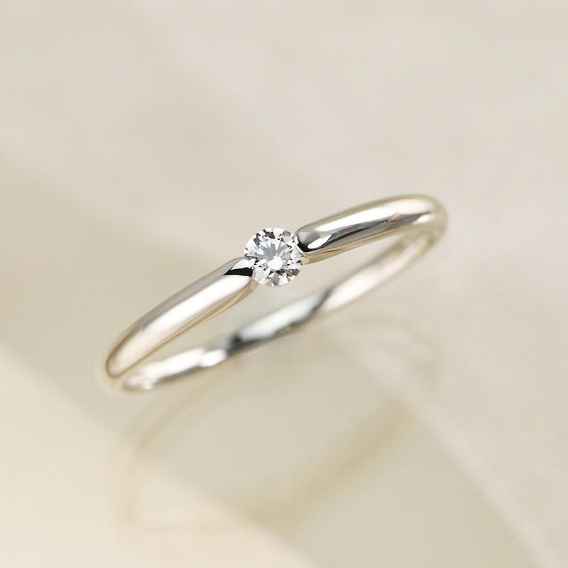 Jeweluce（ジュエルーチェ） 0.08ct K18 ダイヤモンド一粒リング K18YG