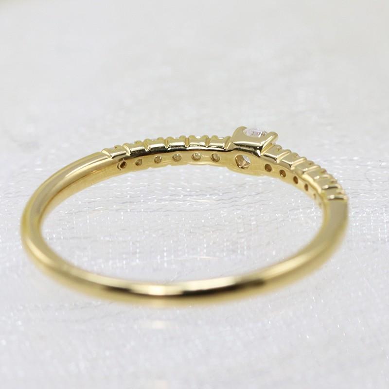 ダイヤモンド リング K10 YG PG WG ゴールド 0.15ct  ダイヤ 指輪 Hカラー SIクラス エタニティ カラーは選べる3カラーの画像