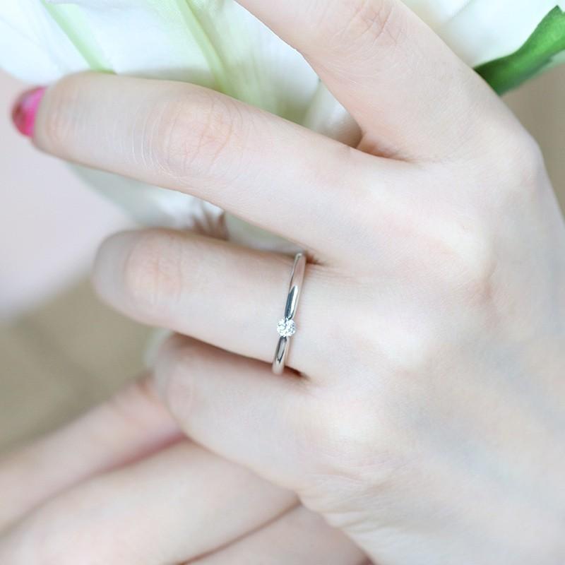 0.08ct ダイヤモンド一粒リング  K10YG/PG/WG ゴールド　ダイヤ 指輪 一粒 Hカラー SIクラス 10金 カラーは選べる3カラーの画像