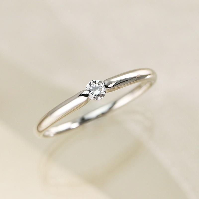 0.08ct ダイヤモンド一粒リング  K10YG/PG/WG ゴールド　ダイヤ 指輪 一粒 Hカラー SIクラス 10金 カラーは選べる3カラーの画像