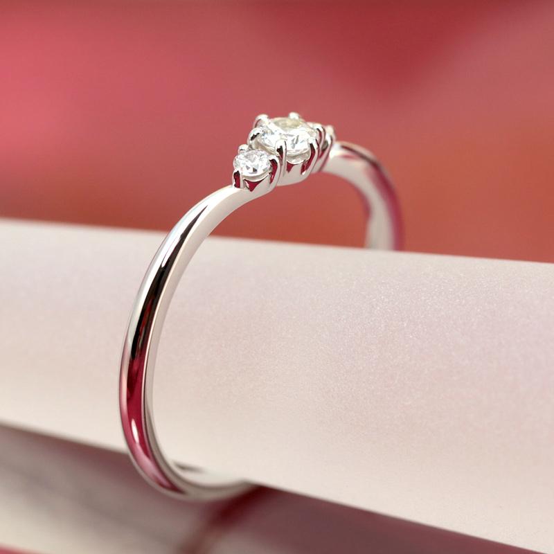 Jeweluce ダイヤモンド リング プラチナ pt950 0.15ctUP 3粒 Jeweluce ダイヤモンド リング プラチナ pt950 0.15ctUP 3粒