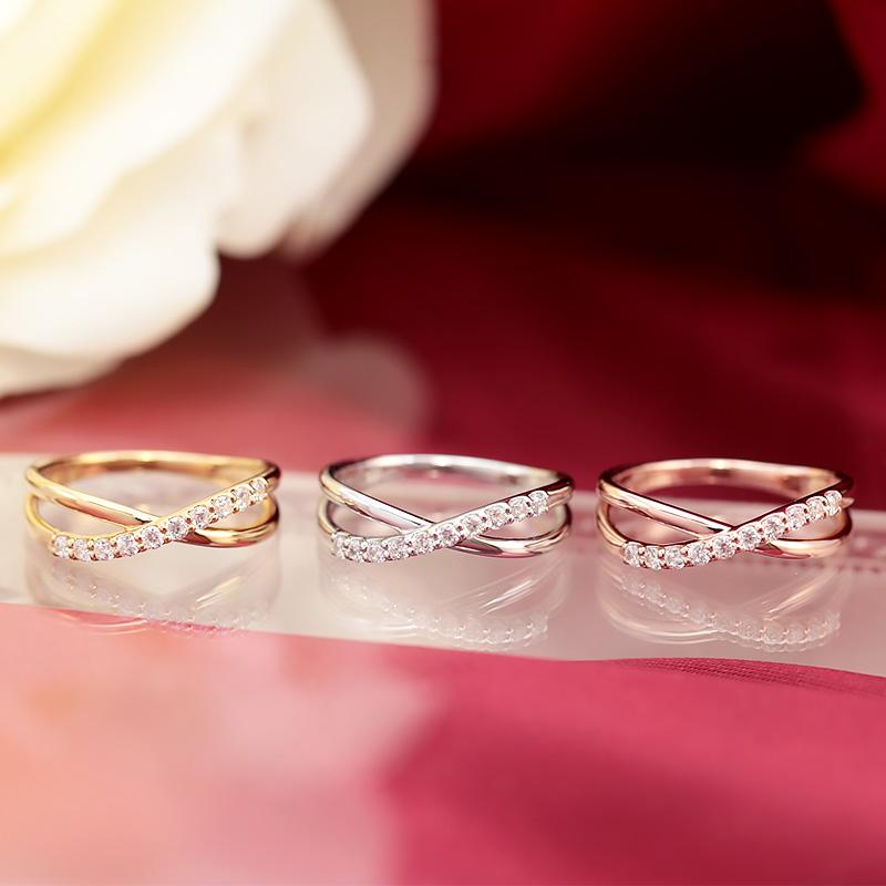 Jeweluce（ジュエルーチェ） ダイヤモンド エタニティ クロス リング