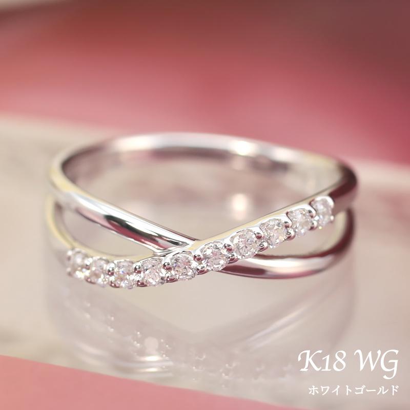 Jeweluce（ジュエルーチェ） ダイヤモンド エタニティ クロス リング